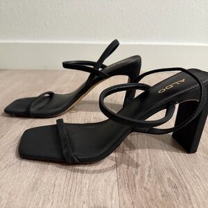 ALDO Elegant Black Strappy Heels